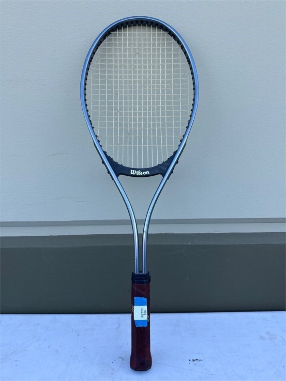 Vintage Wilson aluminum-frame tennis racquet, 27-inch adult length.